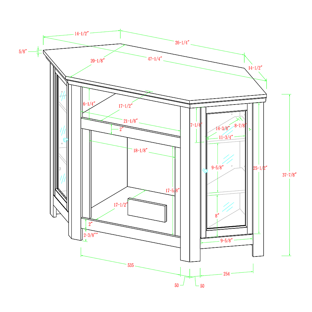 Brown Fireplace TV Console H660430