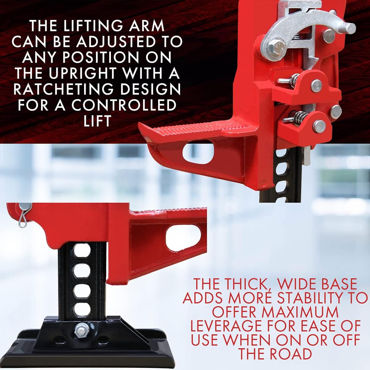 Heavy Duty 48 inch Ratcheting Farm Jack with Wide Base N9642