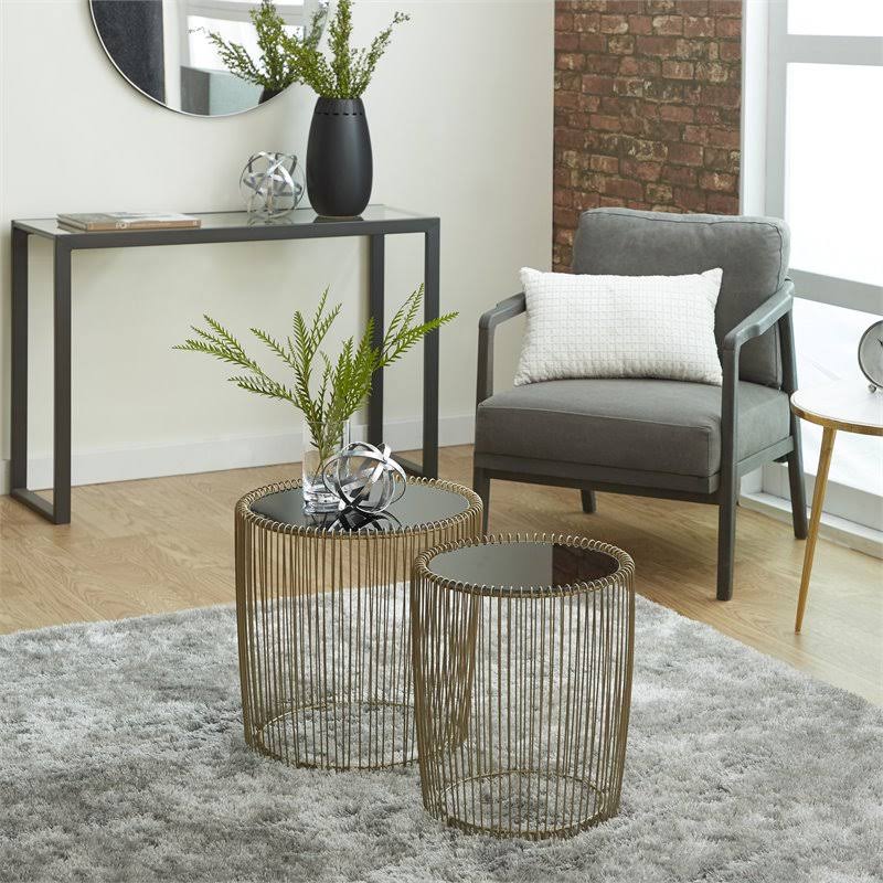 Gold Metal Accent Table (Set of 2) L652