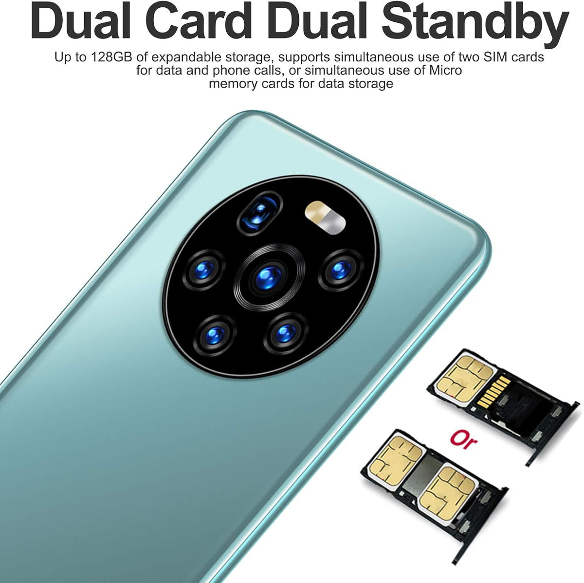 Unlocked Smartphone 5.45" HD Full Screen Dual Card Slot Pack of 2 J119327