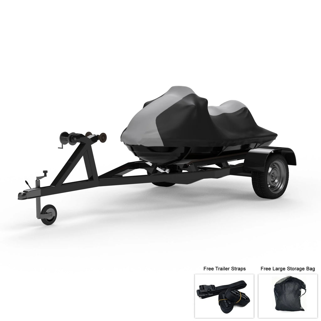 Gray Trailerable Jet Ski Cover with Storage Bag W106