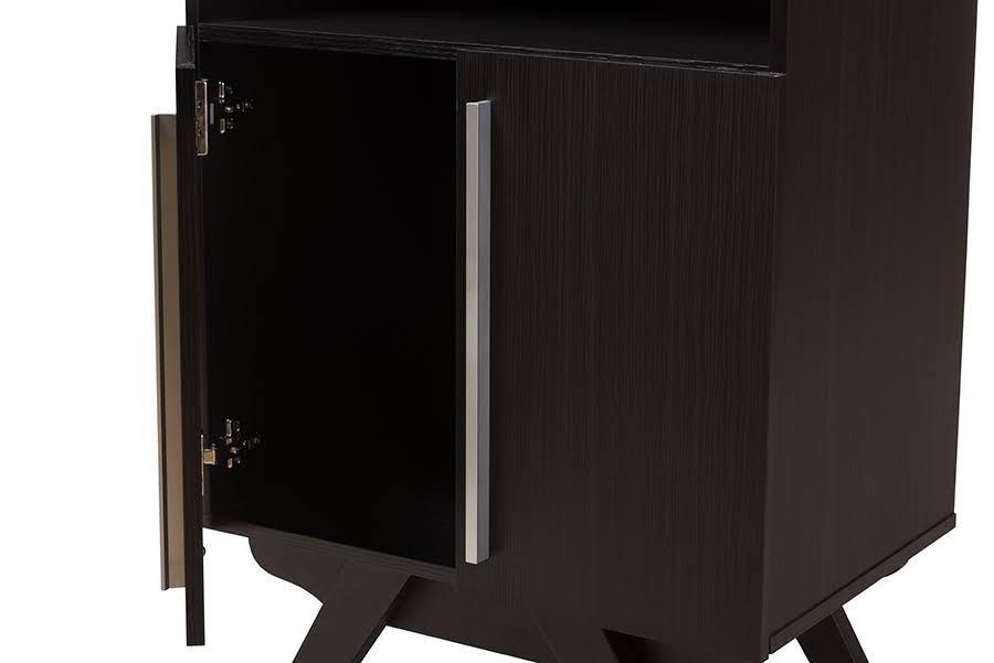 Espresso Brown Finished Wood Bookcase D709