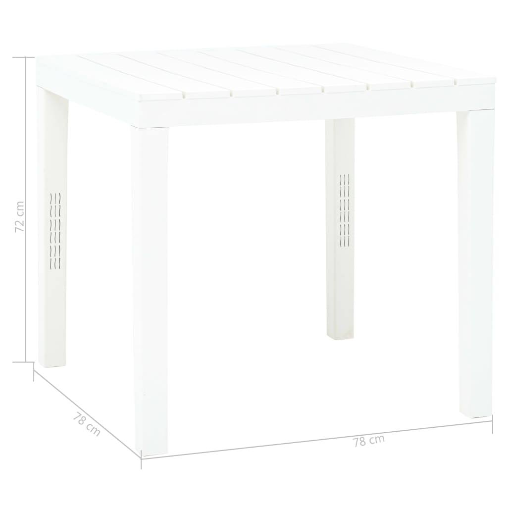 Mocca Plastic Garden Table Z835297