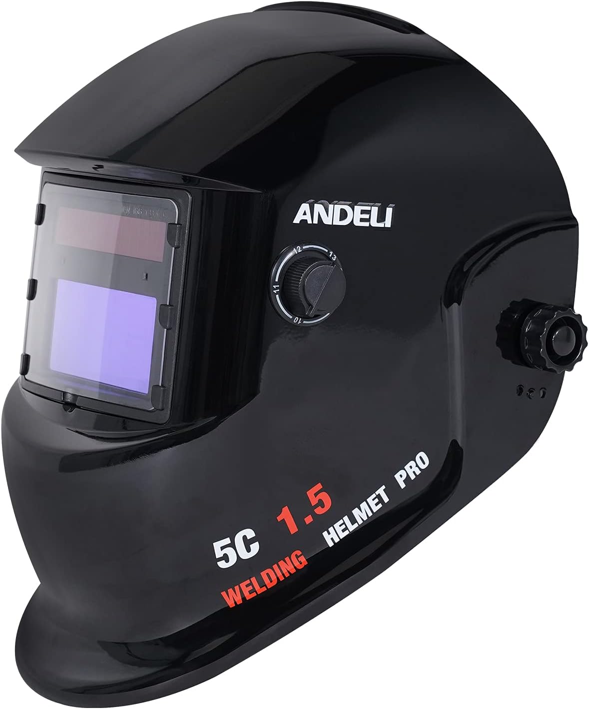 Welding Helmet Auto Darkening with Side View, Carbon Fiber J319