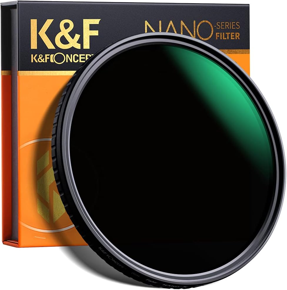 58mm Variable ND Filter ND8-ND128 HD Hydrophobic VND Filter Pack of 2 K460298