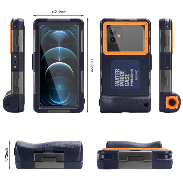 Waterproof Protective Case for Phones Up to 6.9 Inch with Lanyard B848337