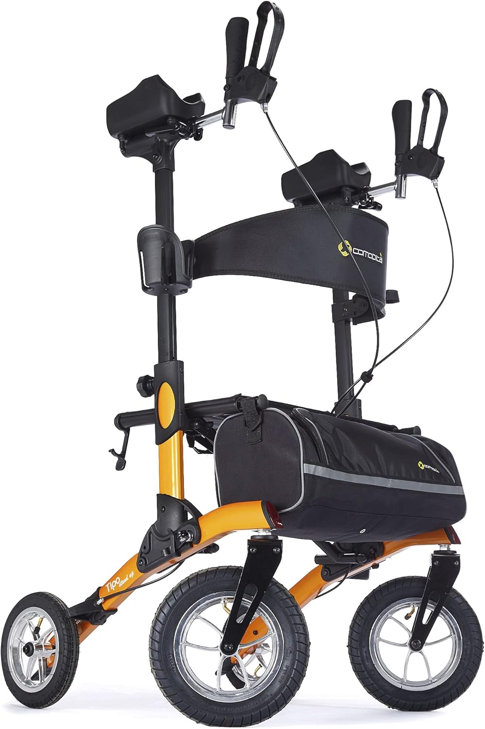 Metallic Graphite All Terrain Rollator Walker with Pneumatic Tires F3693