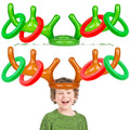 2 Pack Inflatable Reindeer Antler Ring Toss Game with 8 Rings, 2 Antlers O7403