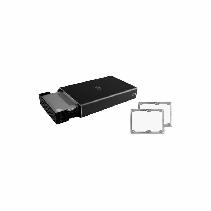 Black USB 3.0 Dual SATA SSD/HDD Raid Enclosure Z7710