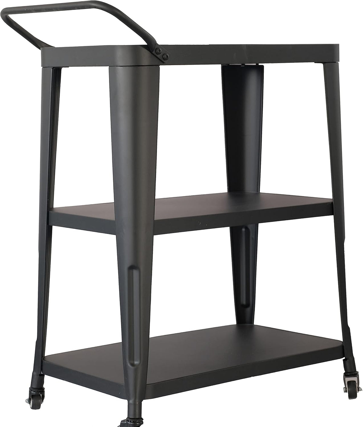 White 3-Tiered Mobile Metal Bar Cart T33699