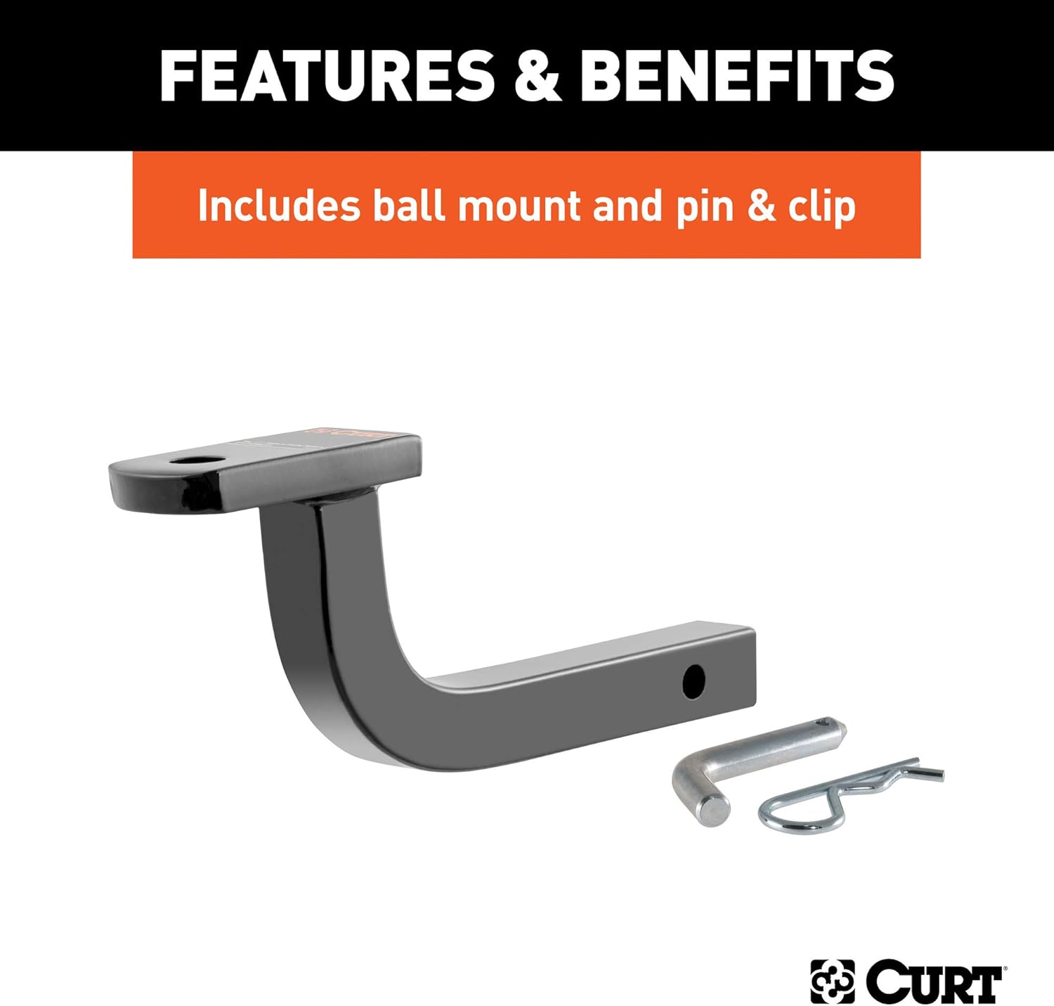 Class 2 Trailer Hitch with Ball Mount, 1-1/4-Inch Receiver F301684