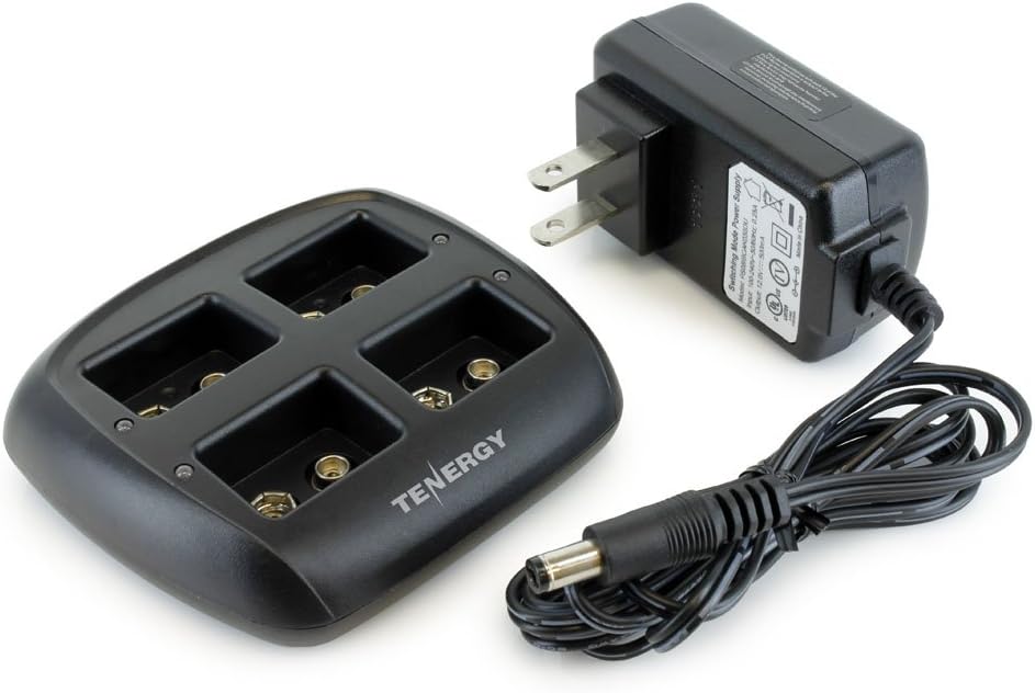 4-Bay 9V Li-ion Battery Charger with 8pcs 9V 600mAh Rechargeable Battery B469