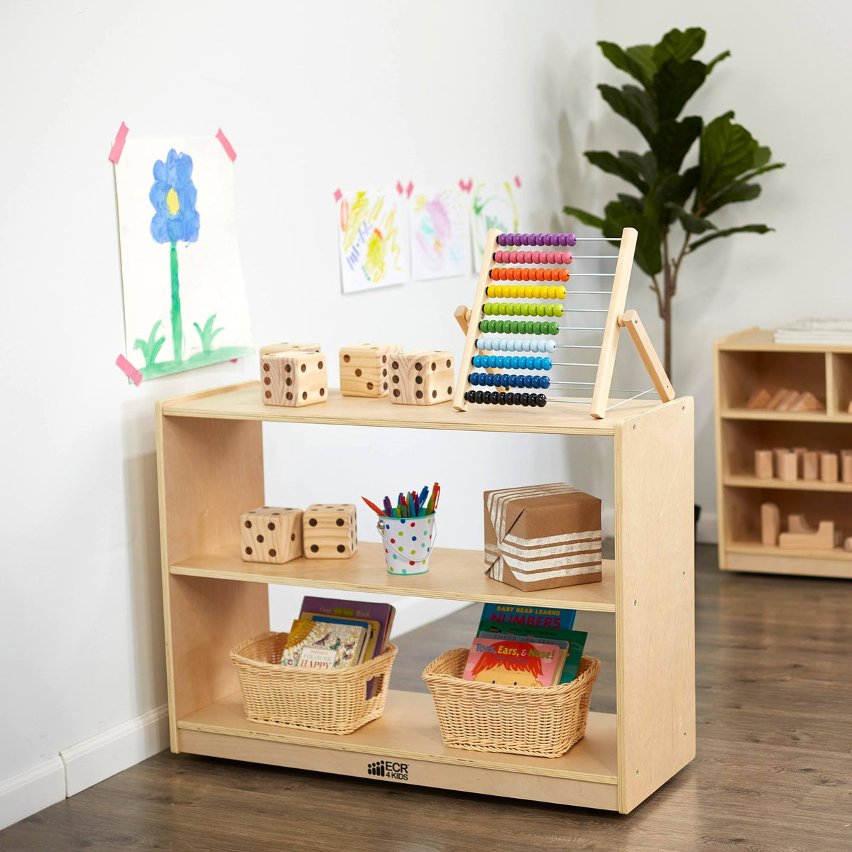 2 Shelf Birch Storage Cabinet C442218