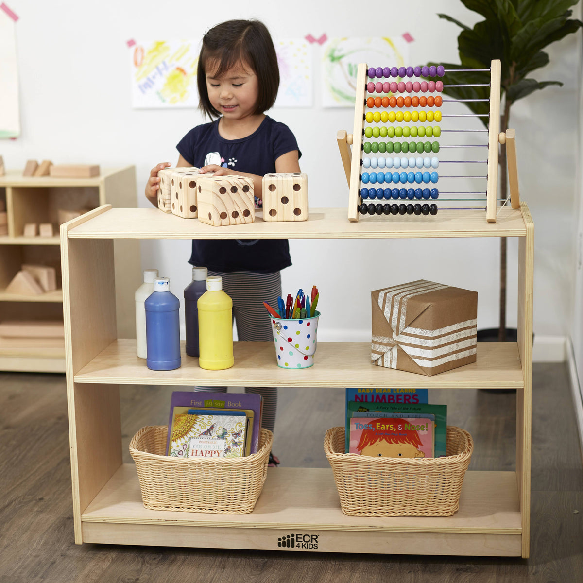 2 Shelf Birch Storage Cabinet C442218