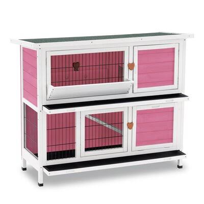 Pink Animal Hutch with Feeder J433