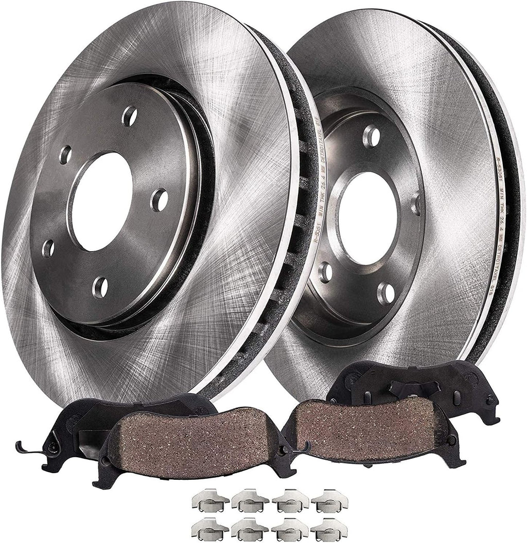 11.10" Front Disc Rotors and Brake Pads 4pc Set O45173