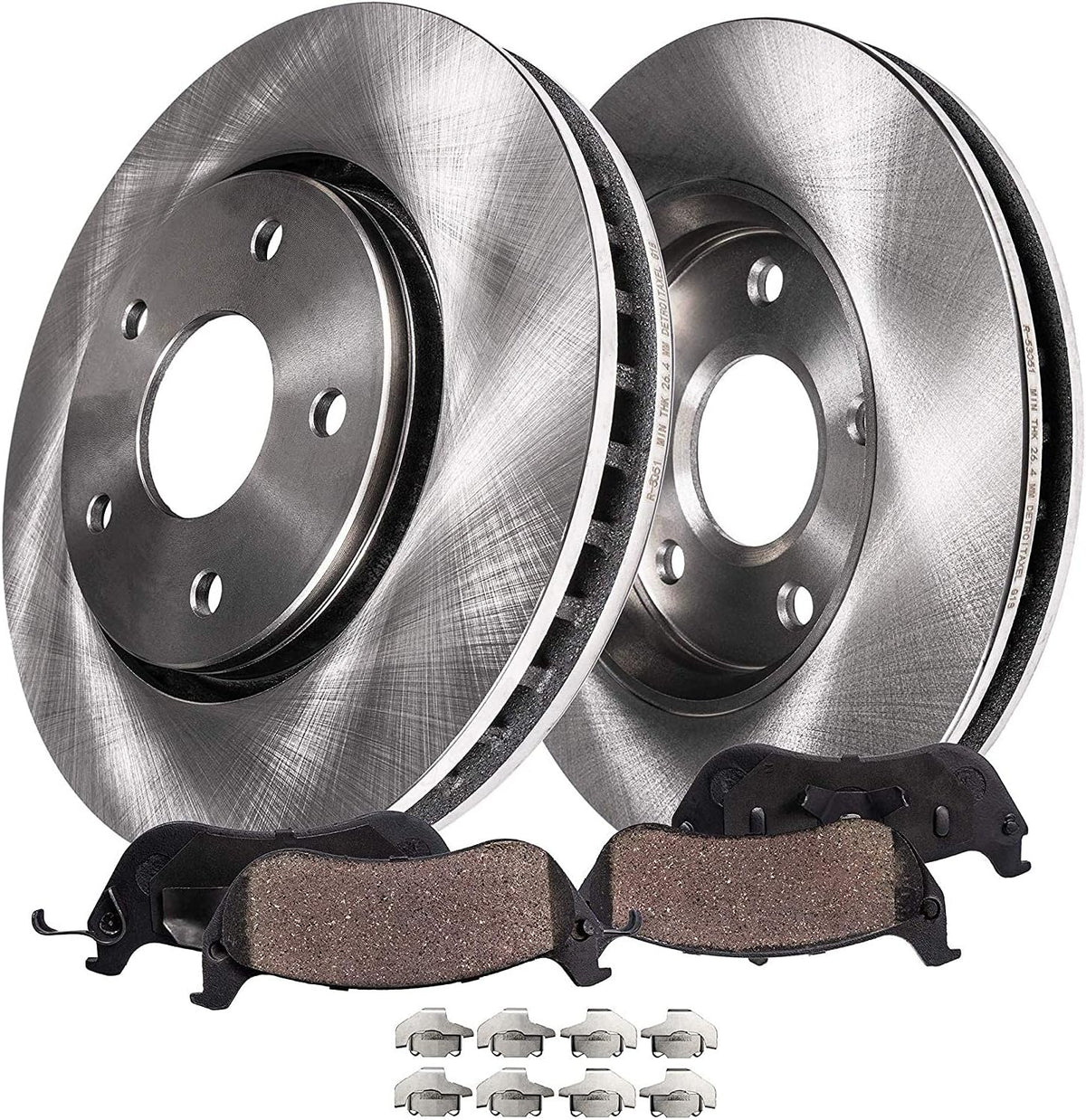 11.10" Front Disc Rotors and Brake Pads 4pc Set O45173