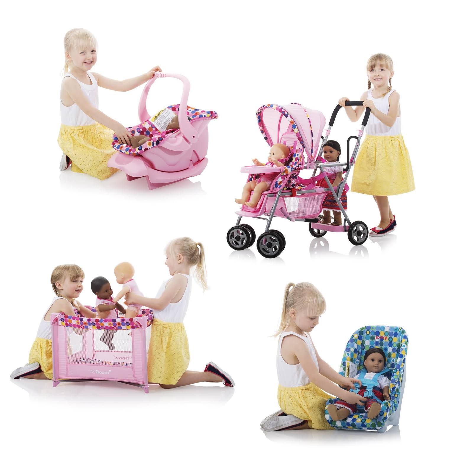 Pink Dot Doll Toy Car Seat R91174