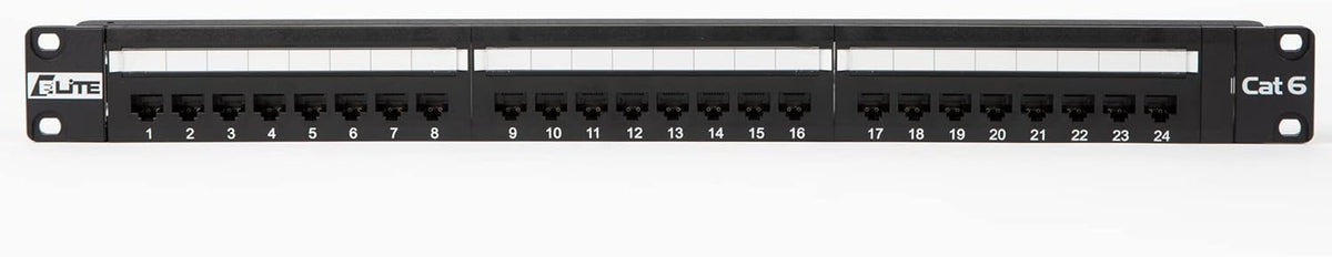 Cat6 24 Port Patch Panel, 1U, Pack of 2 R306375