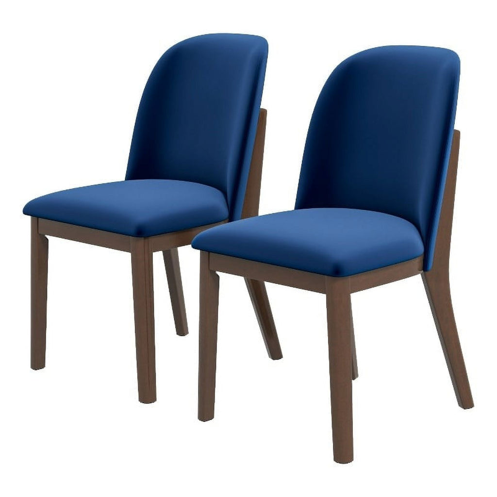 Velvet Dining Chair in Navy Blue (Set of 2) P217