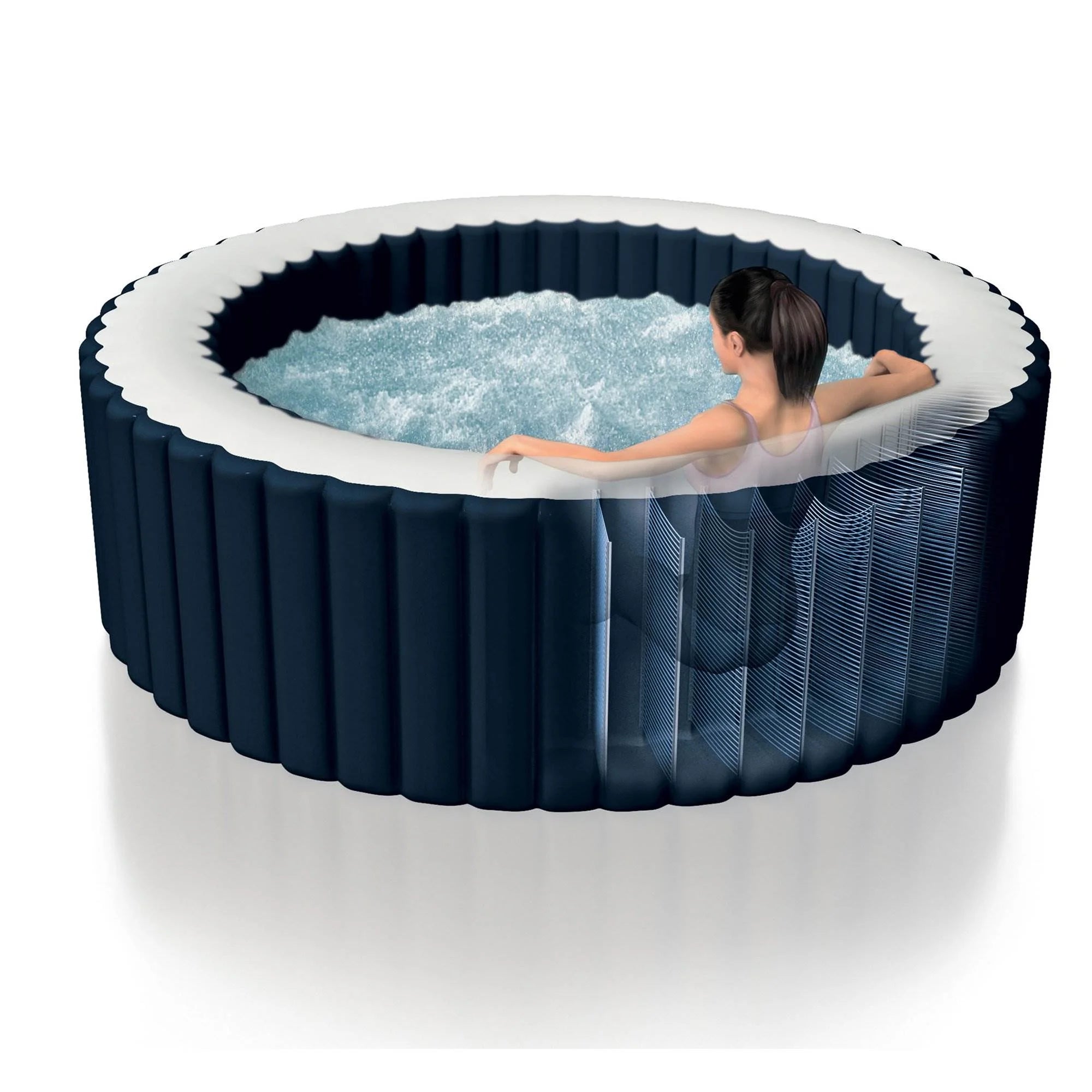 4 Person Inflatable Hot Tub with LED Light S969599