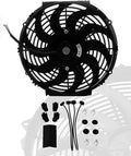 16" Universal Slim Electric Radiator Cooling Fan 12V Pack of 2 Y2221