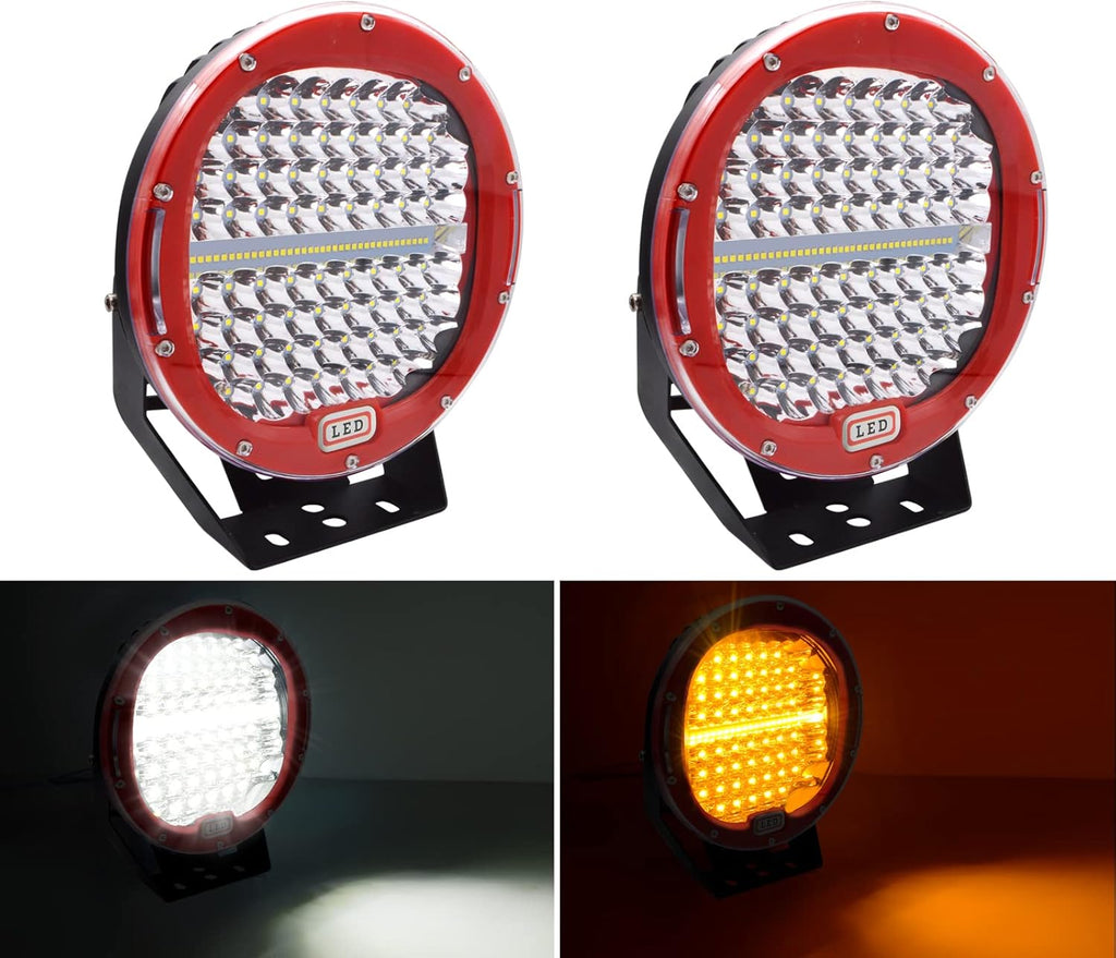 Amber 7 inch Round 2Pcs 300W LED Work Light Off Road Lights B18840