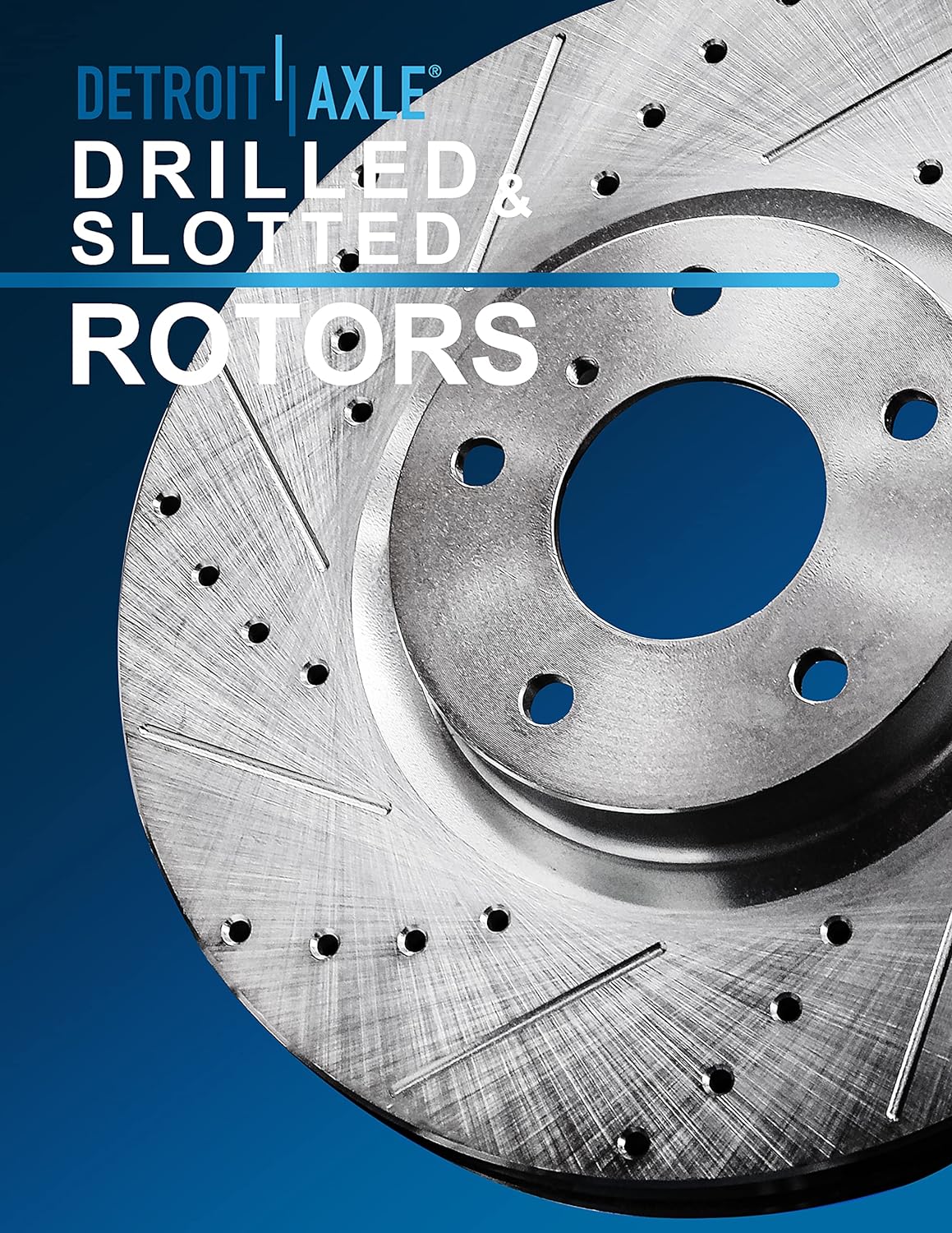 Drilled Slotted Disc Brake Rotors 4pc Set H886412