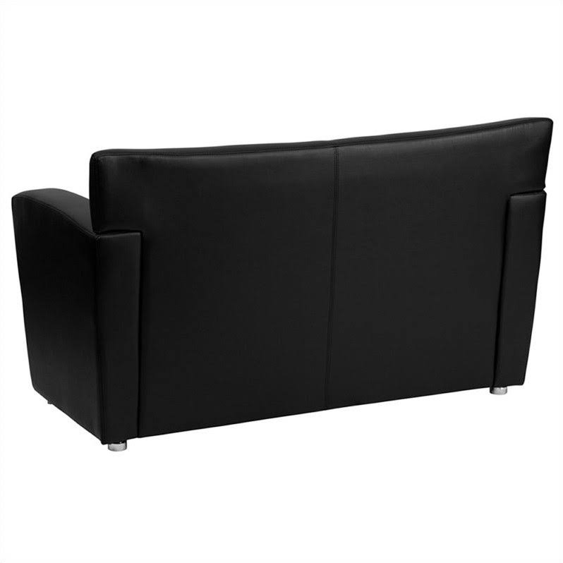 Black Leather Love Seat U92311