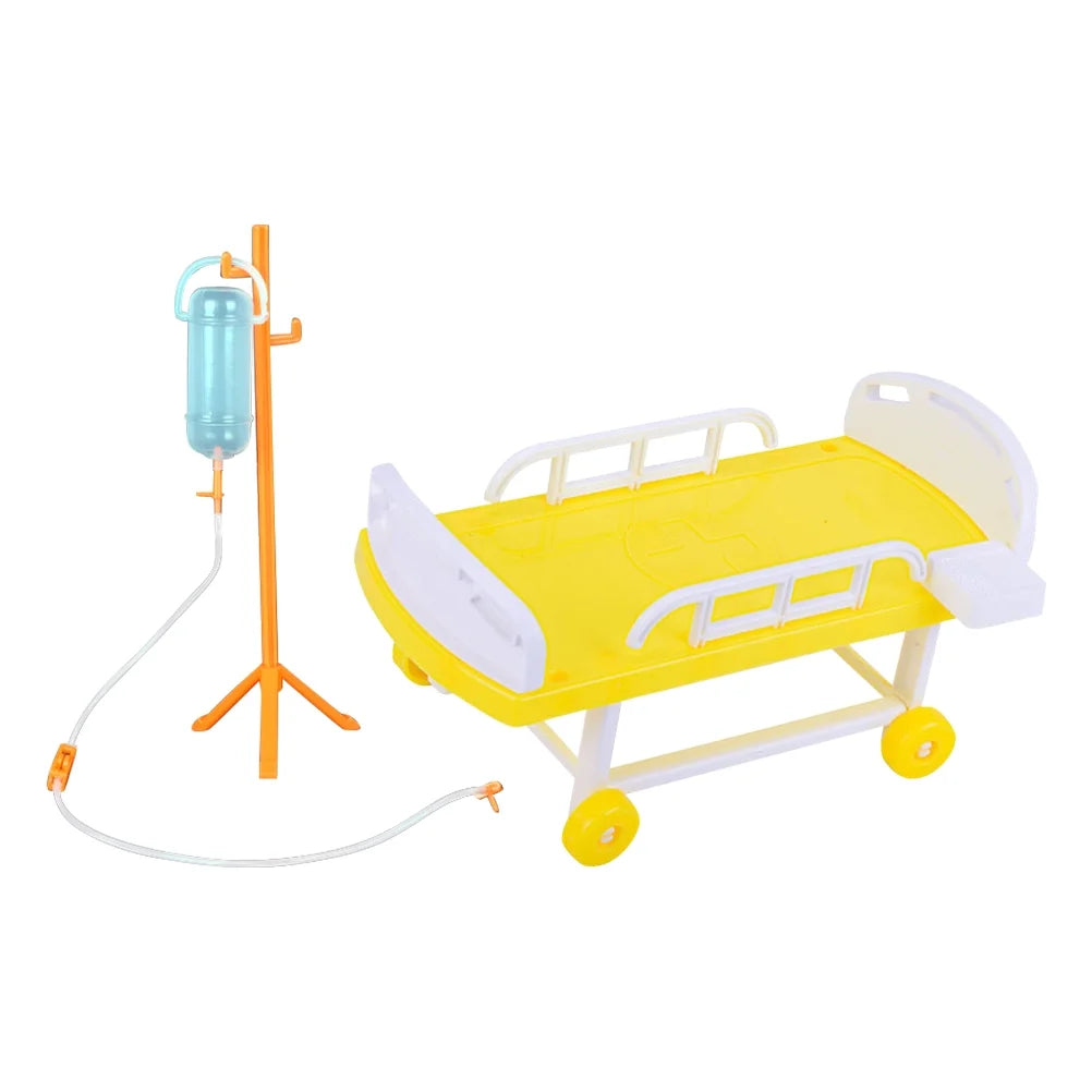 Doctor Hospital Dollhouse Bed Miniature Furniture Kids Playset Toys P5791