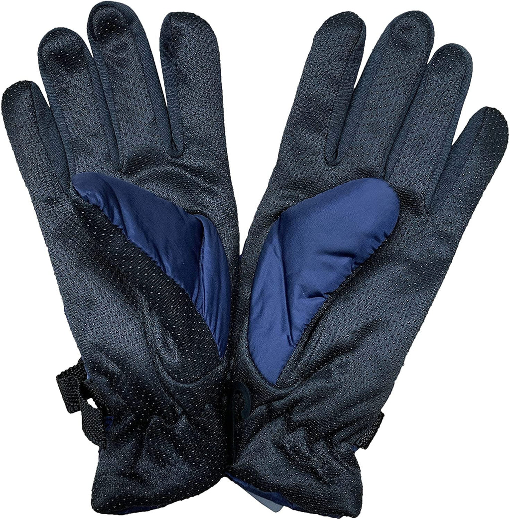 Winter Ski Gloves Fleece Lined Adjustable Strap Water Resistant D608