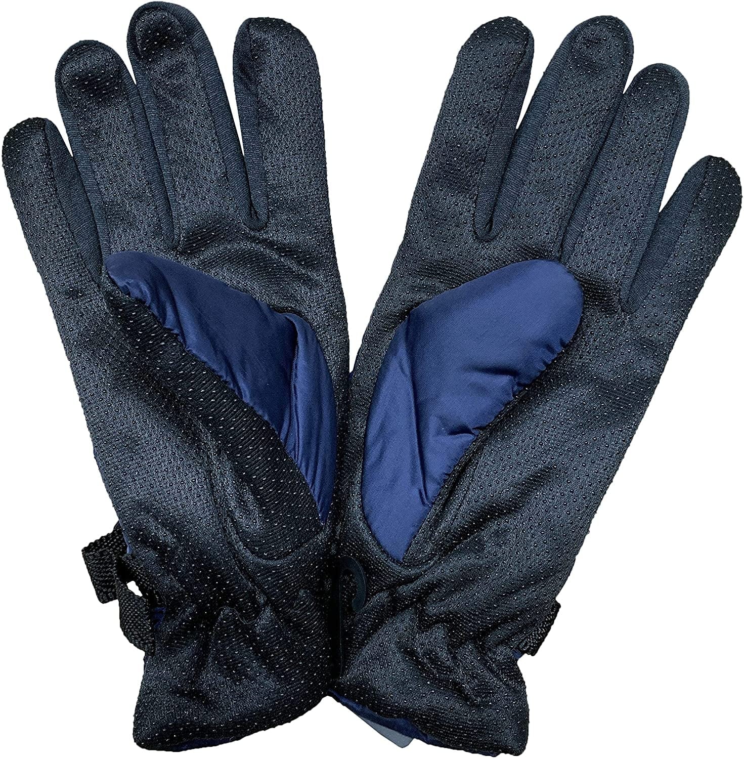 Winter Ski Gloves Fleece Lined Adjustable Strap Water Resistant D608