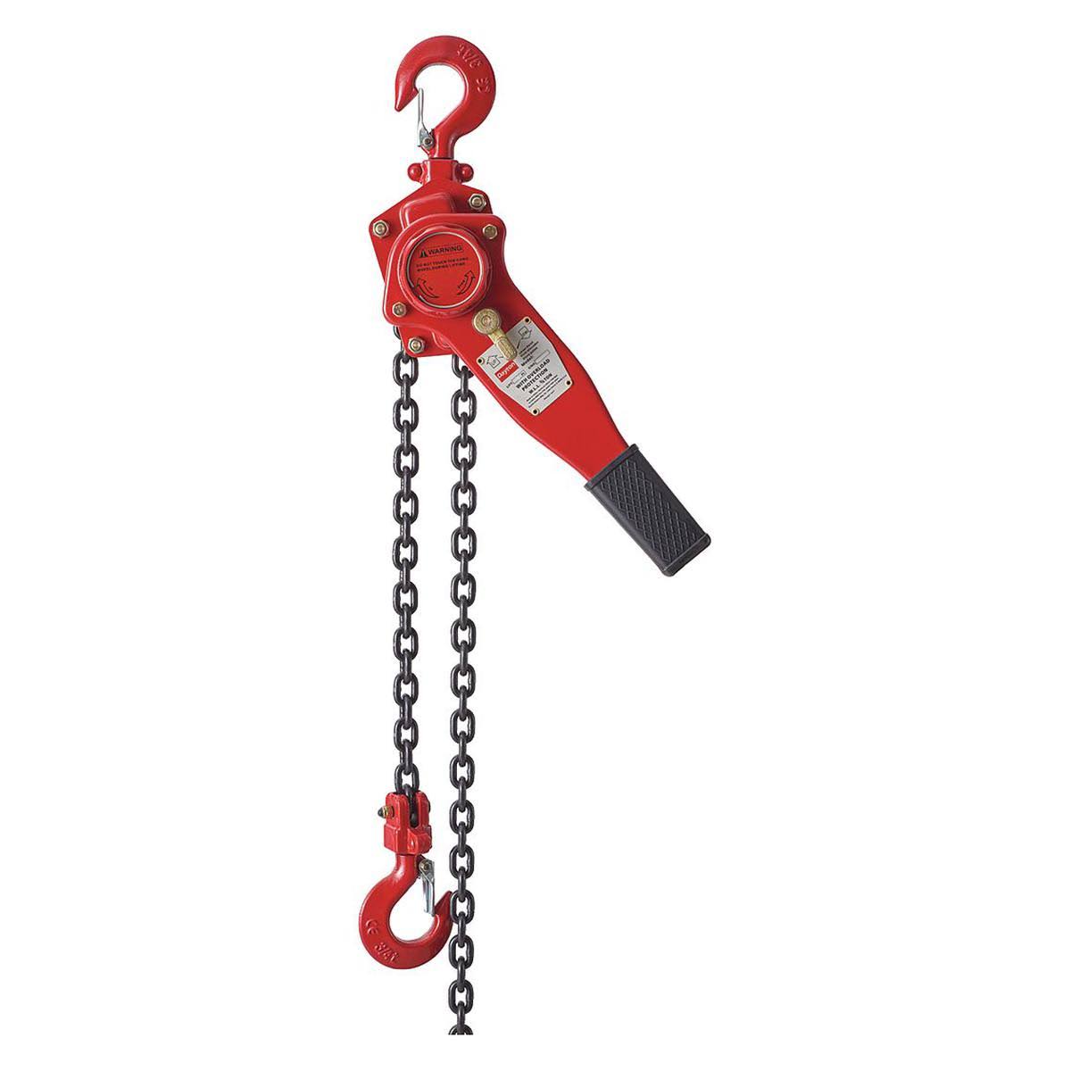 Lever Chain Hoist, 1,500 lb Load Capacity, 5 ft Hoist Lift U99534