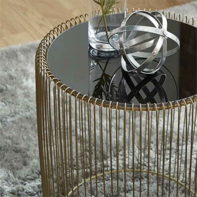 Gold Metal Accent Table (Set of 2) L652