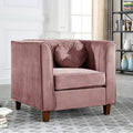 Rose Velvet Tufted Velvet Armchair B179