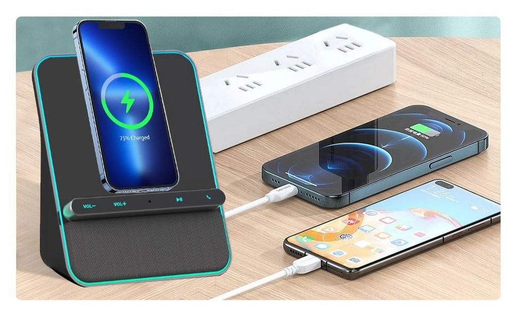 Wireless Charging Bluetooth Speaker with Handsfree Call C2664