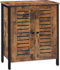 Rustic Brown Bathroom Cabinet with 2 Adjustable Shelves F2606