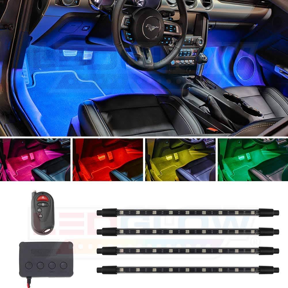 4pc SMD LED Car Interior Underdash Lighting Kit A94753