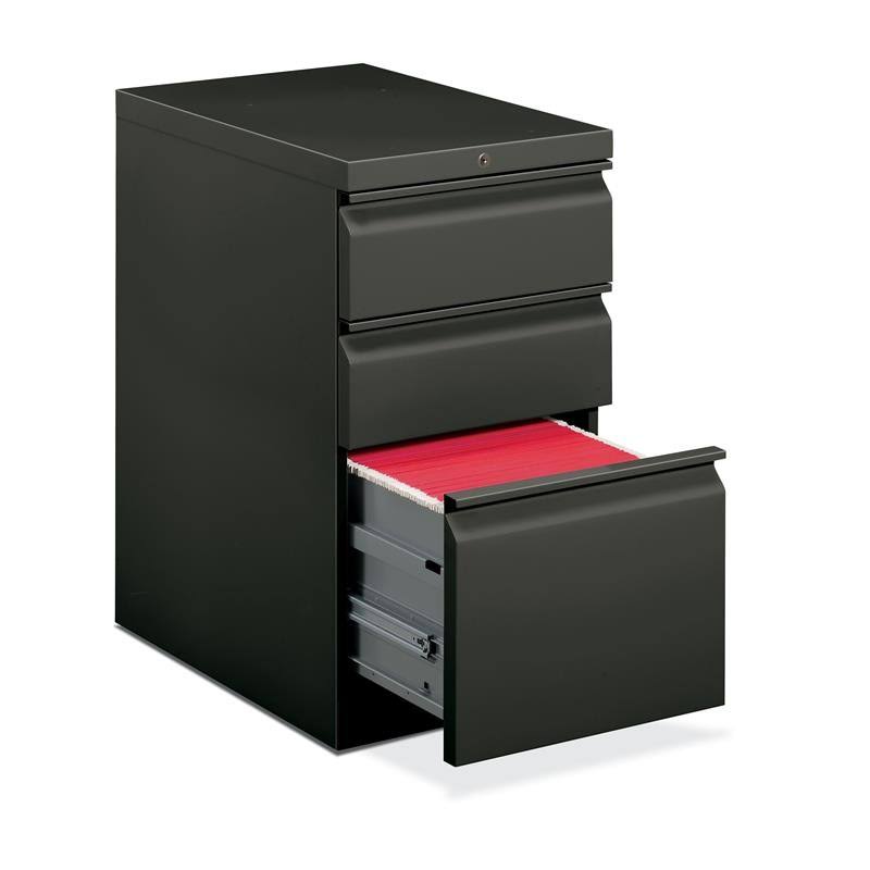 Charcoal Mobile Storage Pedestal File with 1 File and 2 Box Drawers X113