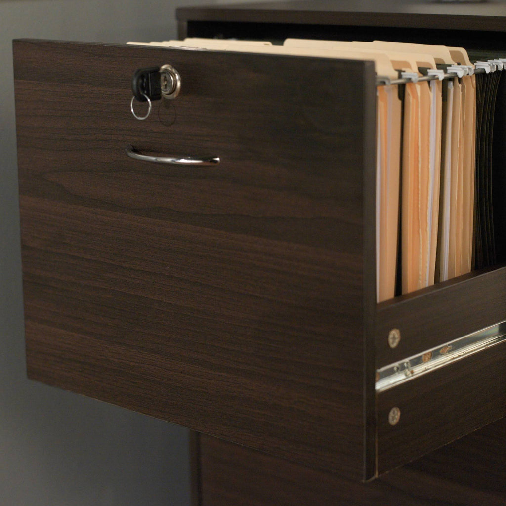 2 Drawer Espresso Filing Cabinet Z5303