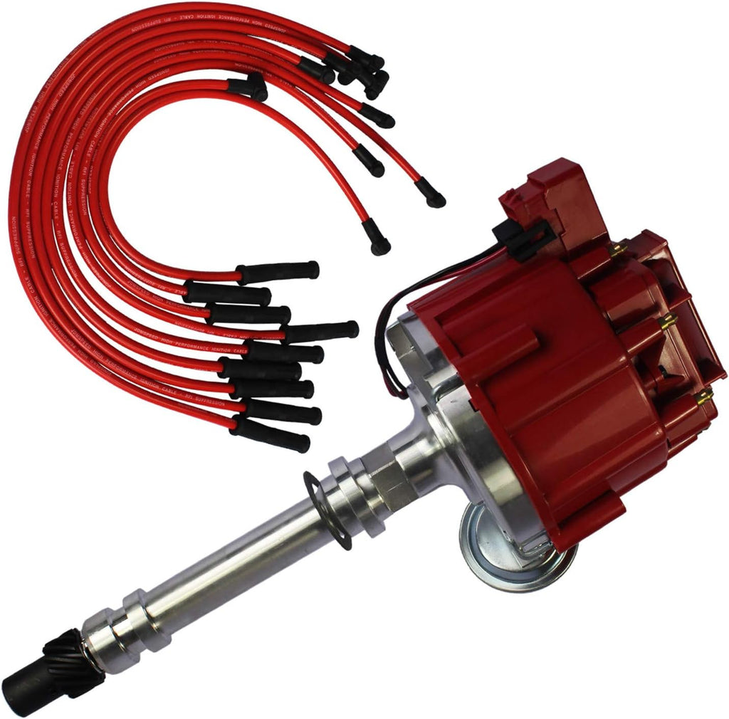 HEI Distributor With Spark Plug Wires Ignition Combo Kit Pack of 2 K575916