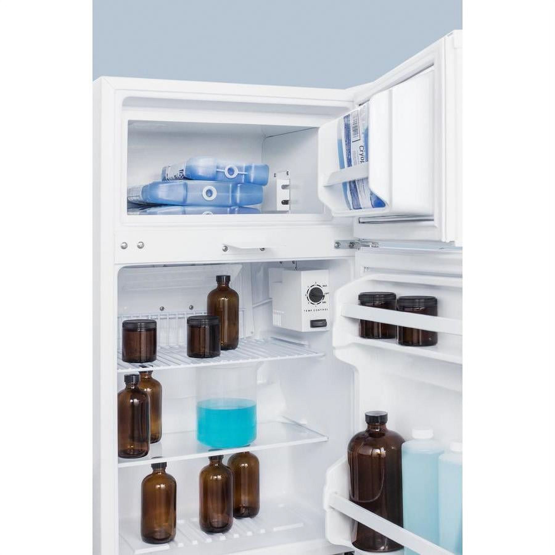 Compact 2 Door Refrigerator-Freezer with Combination Lock & Thermometer T312