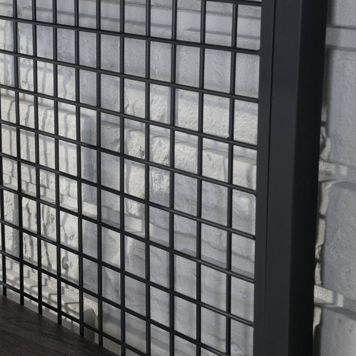 Tall Metal 4-Shelf Bookcase in Rich Walnut and Black G9809