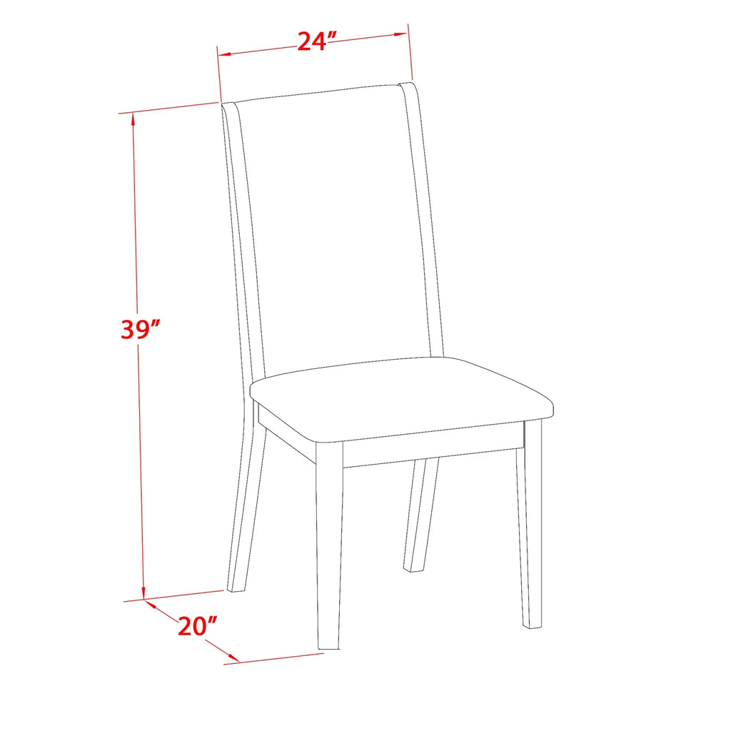5-Piece Rectangular Dinette Set with 4 Parson Dining Chairs K41810