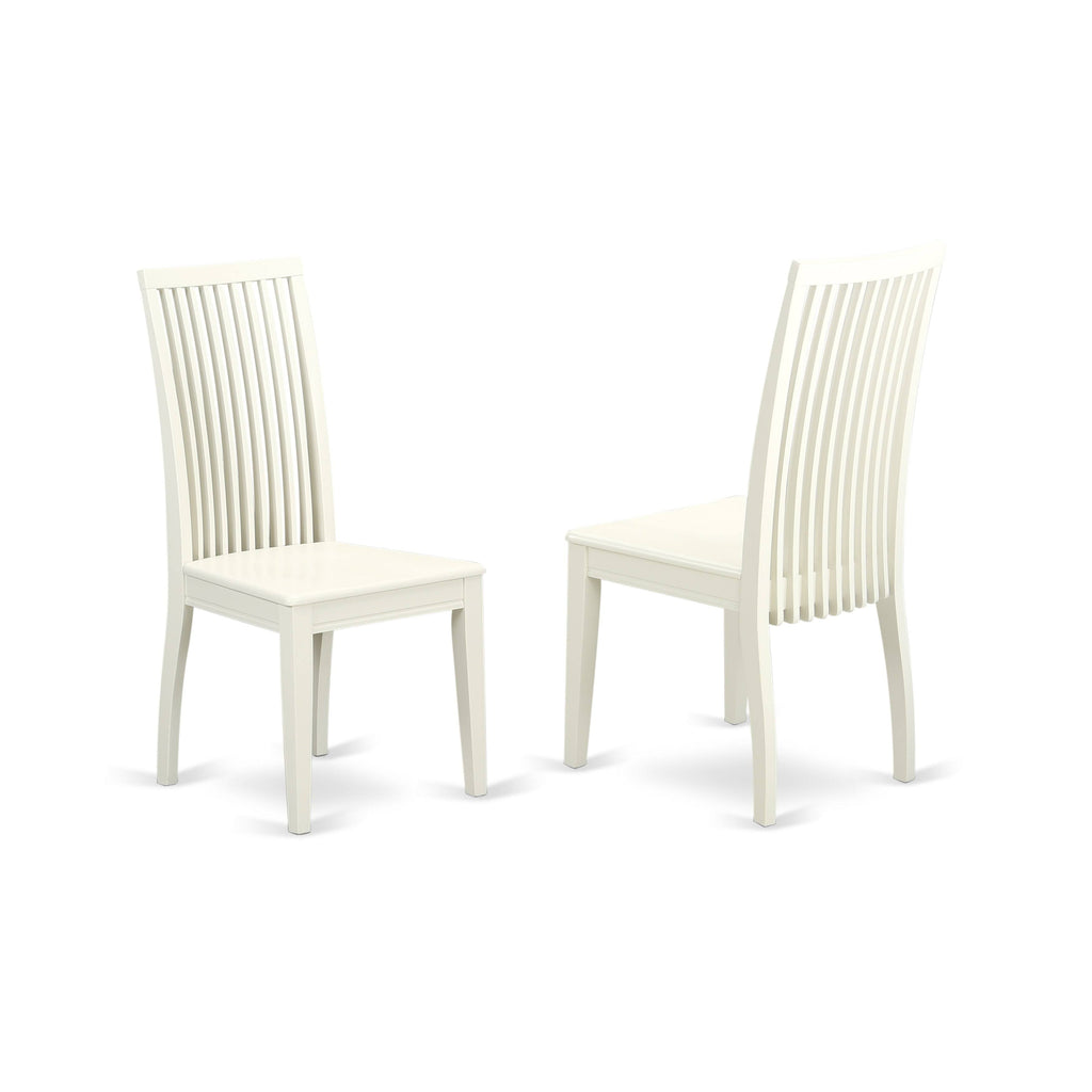 5 Piece Dining Set with Table, 2 Chairs, and 2 Benches in Linen White K907