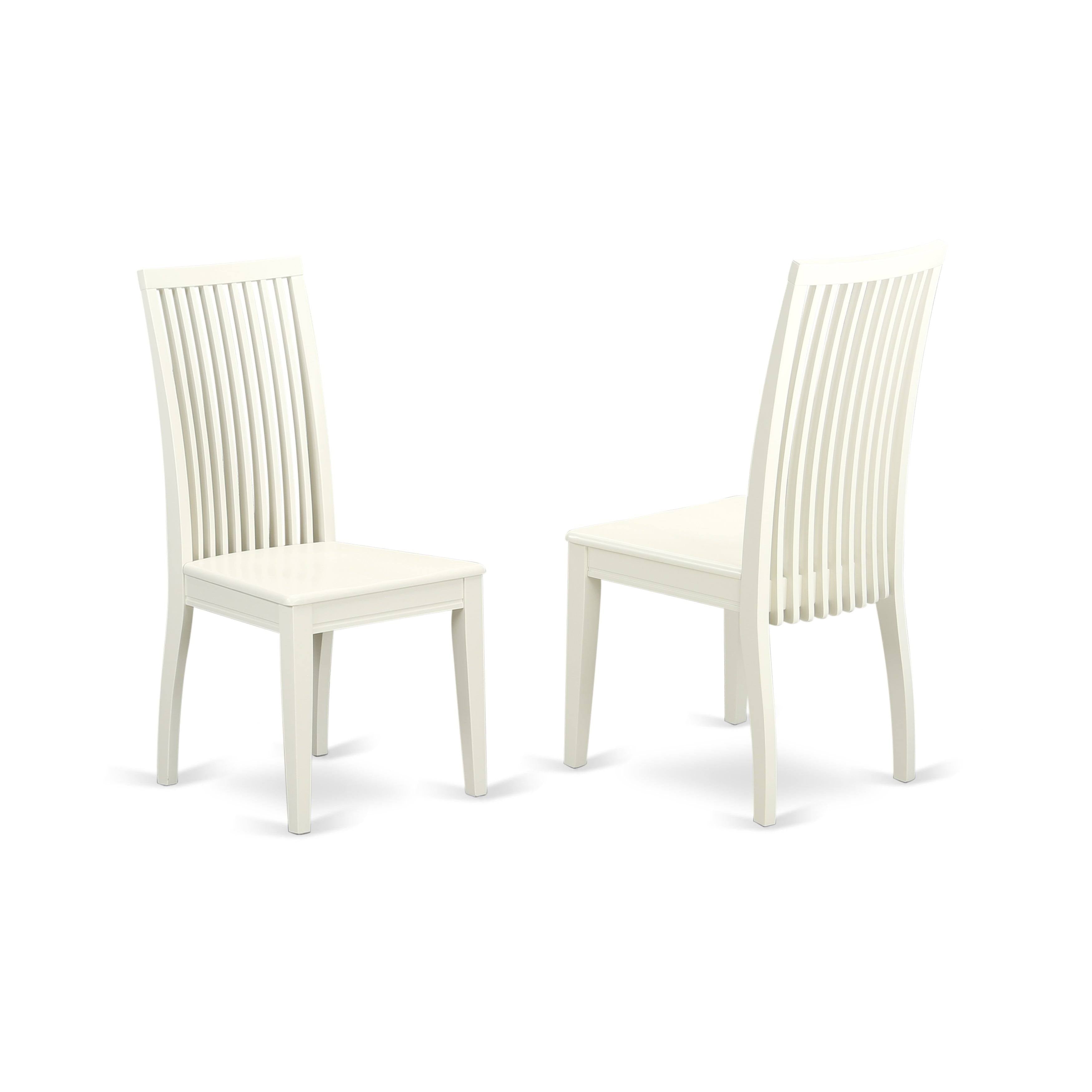 5 Piece Dining Set with Table, 2 Chairs, and 2 Benches in Linen White K907