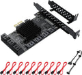 8 Port PCIe SATA 3.0 Card with 8 SATA Cables and Low Profile Bracket D79643