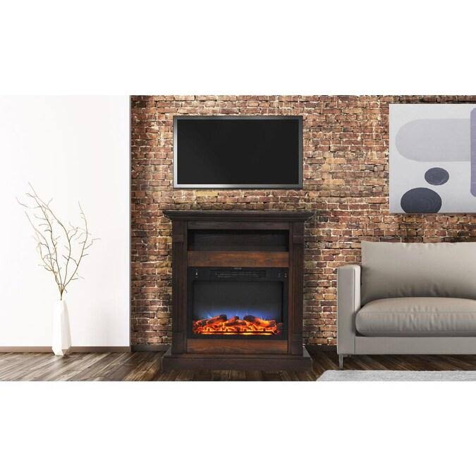 White Mantel Electric Fireplace A7344