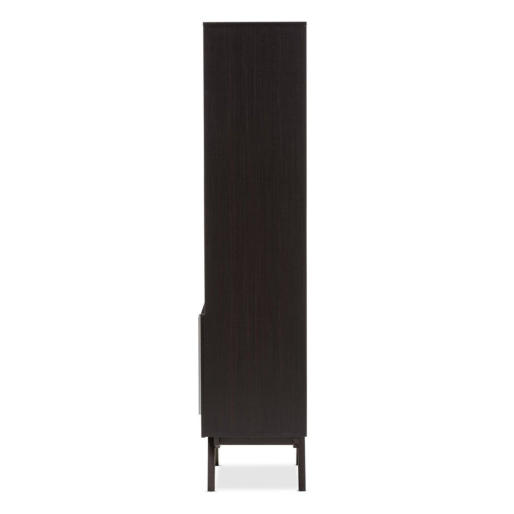 Espresso Brown Finished Wood Bookcase D709