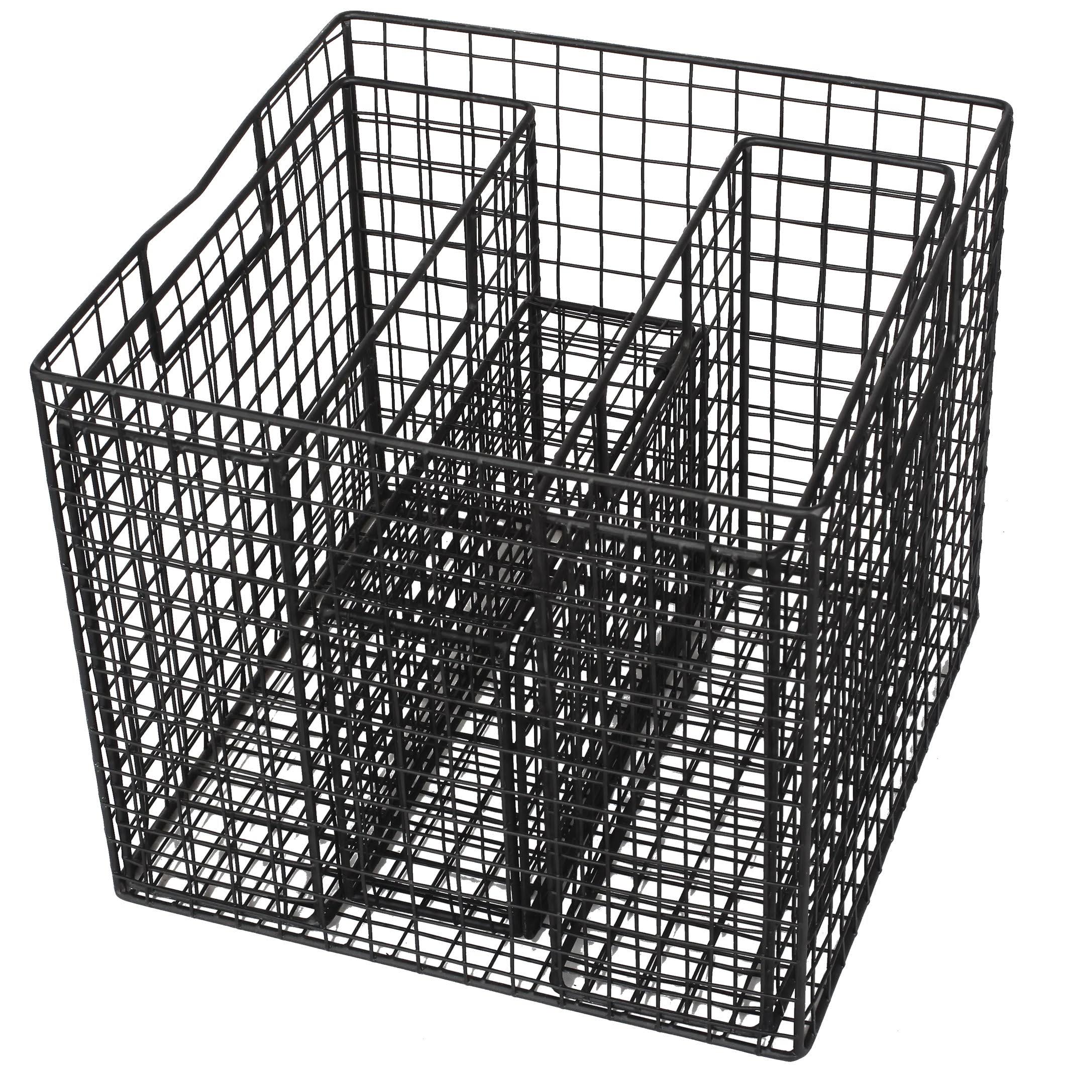 4 Piece Wire Baskets Set Black X917160